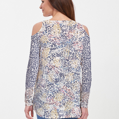 Brushed Jaguar Beige (7660) ~ Cold Shoulder Tunic