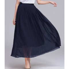 Pleated Chiffon Skirt