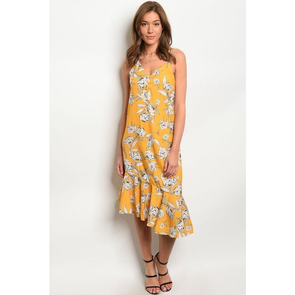 Elena Asymmetrical Flirty Floral Dress