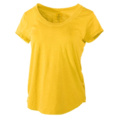 Ashley Women's Slub Crew Neck Short Sleeve Soft Premium T-Shirt