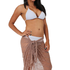 Women's Lace Sarong Long Length Cover Up Made in the USA