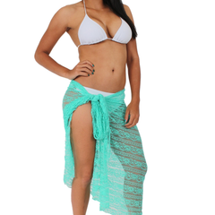 Women's Lace Sarong Long Length Cover Up Made in the USA