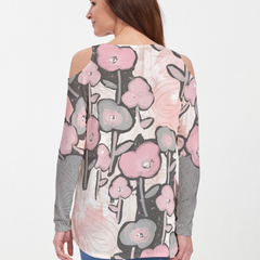 Desert Blooms Blush (17061) ~ Cold Shoulder Tunic