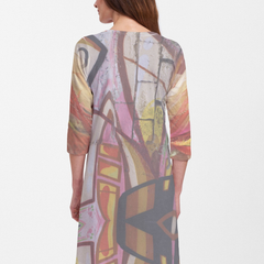 Barcelona (24010) ~ V-neck Swing Dress