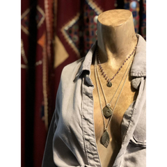 Ancient Coin Charm Necklace on 20" Ball Chain