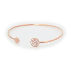 Sparkling Discs Rose Gold Bangle