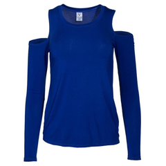 Beverly- Women's Cold Shoulder Crew Neck Stylish Premium Long Sleeve