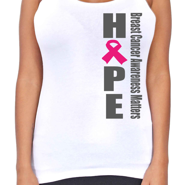 Juniors Dri Fit Hope Breast Cancer Awareness T-Back Tank Top