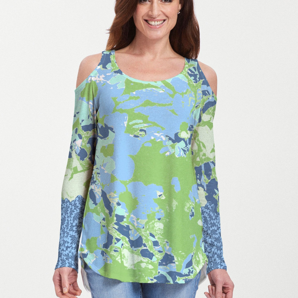 Frosted Green (19112) ~ Cold Shoulder Tunic