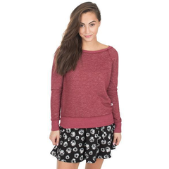 Brittany- Woman's Boat neck Soft Premium Fleece Stylish Full Sleeve Sweatshirt