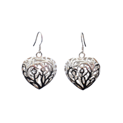 Adore Sterling Silver Heart Earrings