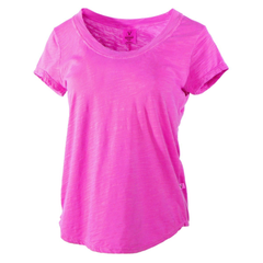 Ashley Women's Slub Crew Neck Short Sleeve Soft Premium T-Shirt
