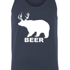 Men's Bear Deer Beer? Tank Top Shirt