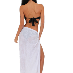Women's Long Burnout Sarong Bikini Cover Up Wrap Pareo Made in the USA