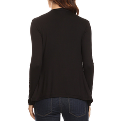 2 Pack Women's Cardigan Short Drape Open Front S to 3X Athleisure Made in the USA