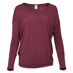 Alanna Venley Women's Crew Neck Soft Premium Long Sleeve Pico T-Shirt