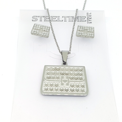 4-9004-h2 Gold Plated Stainless Steel Purse with Pearl Accents Set. (2 finishes available)