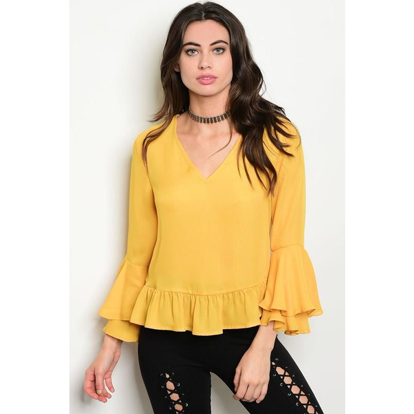 Sassy Bell Tunic-Mustard
