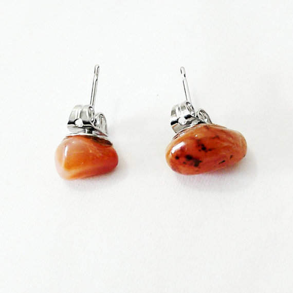 Carnelion Stud Earrings