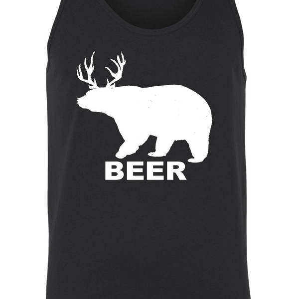 Men's Bear Deer Beer? Tank Top Shirt