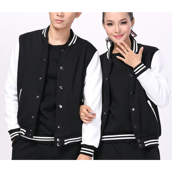 Unisex Baseball Jacket in Black