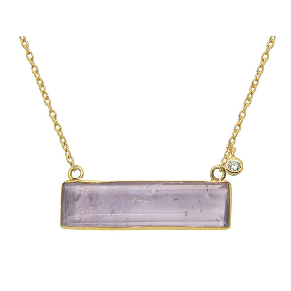 Amethyst Slice Necklace