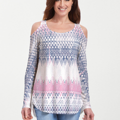 Echo Pink (7658) ~ Cold Shoulder Tunic