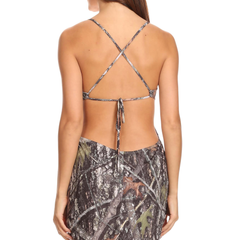 Women's Camo Cross String Beach Dress True Timber Cover Up Made In USA