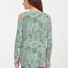 Aquatic Green (7610) ~ Cold Shoulder Tunic